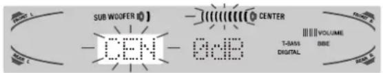 AIWA AVD97 - Adjust the sound level of the center and surround speakers. - 1