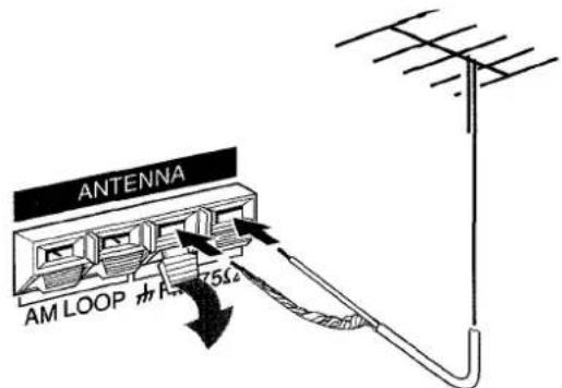 AIWA AVD35 - CONEXIÓN DE UNA ANTENA EXTERIOR - 1
