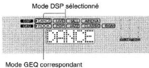 AIWA AVD35 - Appuyez sur la touche DSP et tournez MULTI JOG jusqu'à ce que le mode DSP voulu s'affiche. - 1
