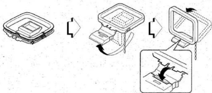 AIWA AVD30 - Para colocar la antenna de cuadro de AM sobre una superficie - 1