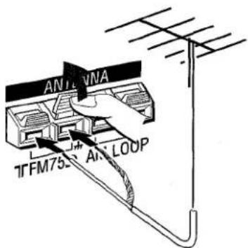 AIWA AVD25 - CONEXION DE UNA ANTENA EXTERIOR - 1