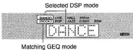 AIWA AVD25 - Press one of the DSP buttons (DANCE, LIVE, HALL or ARENA). - 1