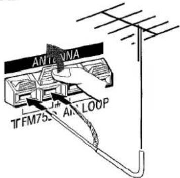 AIWA AVD25 - Raccordement d'un antenne exterieure - 1