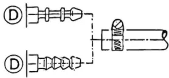 DOMETIC RF 60 - Conexión de una botella de gas al aparato (Fig. 6, 7) - 1