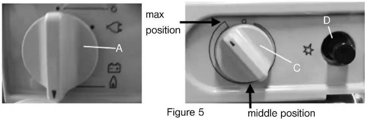 DOMETIC RF 60 - Igniting the gas burner (Fig. 5.) - 1