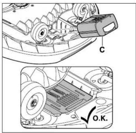 VIKING iMow MI 632 P - Installing the battery - 1
