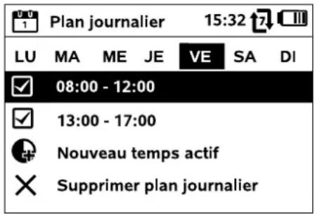 VIKING iMow MI 632 P - Plan journalier - 1