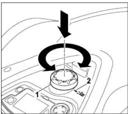 VIKING iMow MI 632 P - Adjusting the cutting height - 1