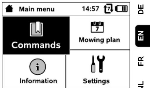 VIKING iMow MI 632 P - Main menu - 1