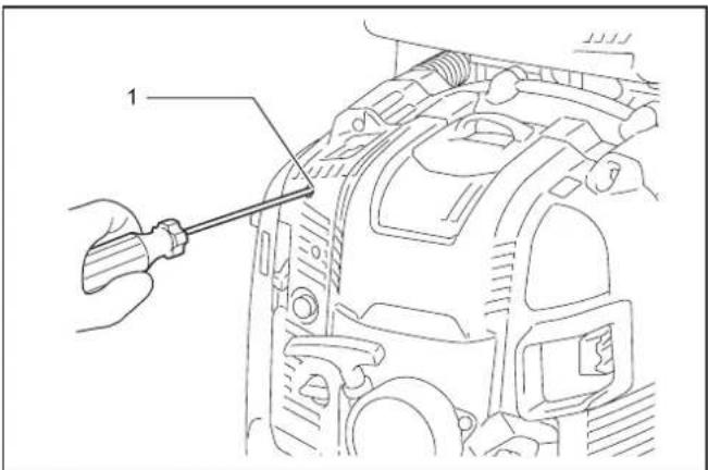 MAKITA EB7660TH - Justering af tomgangshastigheden - 1