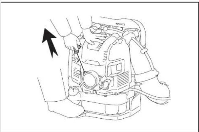 MAKITA EB7660TH - Starten van de bladblazer - 2