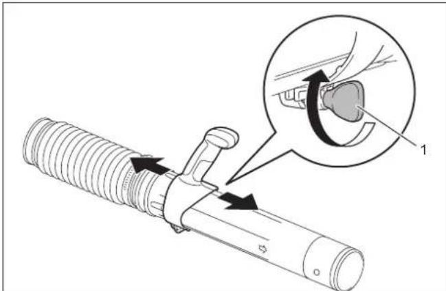 MAKITA EB7660TH - Einstellen der Position des Steuerhebels - 2