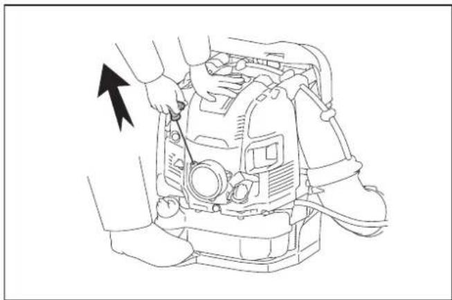 MAKITA EB7660TH - Lorsque le moteur est froid ou après avoir fait le plein (démarrage à froid) - 4
