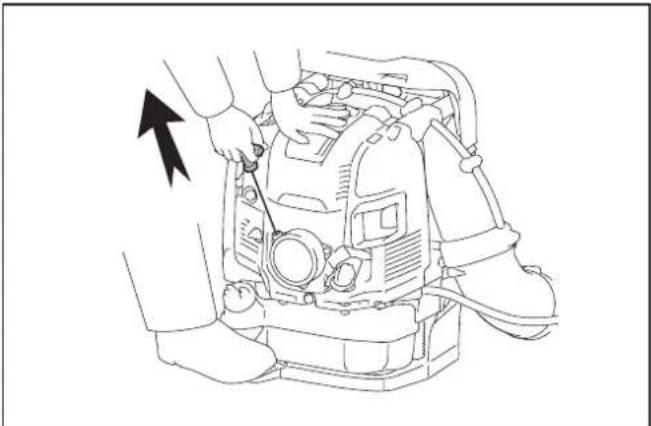 MAKITA EB7660TH - Starting up the blower - 2