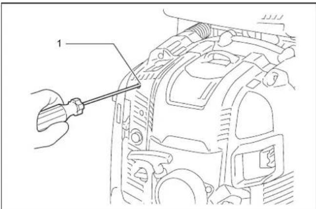 MAKITA EB7660TH - Regolazione del regime di minimo - 1