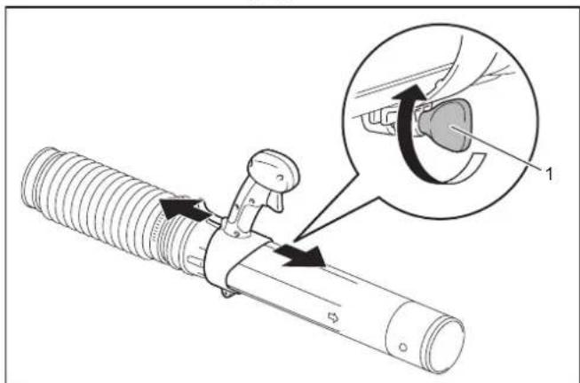 MAKITA EB7660TH - Réglage de la position du levier de commande - 1