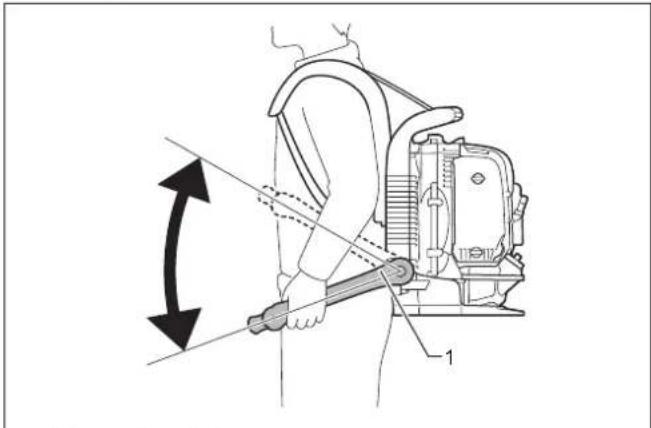 MAKITA EB7660TH - Ajuste de la posicion de la palanca de control - 3