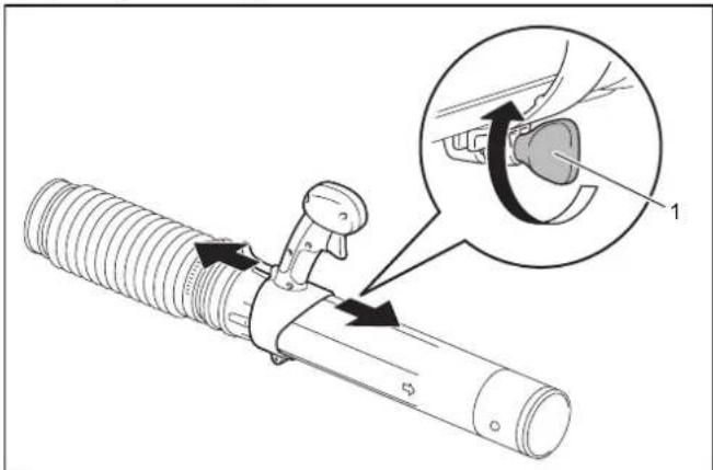 MAKITA EB7660TH - Ajuste de la posicion de la palanca de control - 1