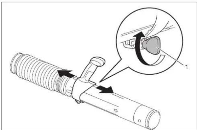 MAKITA EB7660TH - Ajuste de la posicion de la palanca de control - 2