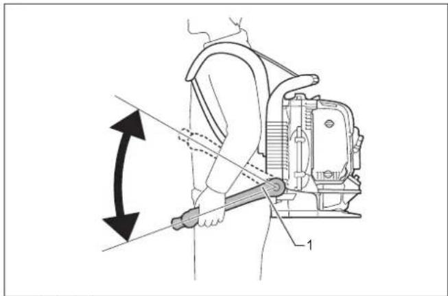 MAKITA EB7660TH - Adjusting the control lever position - 3