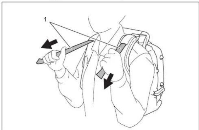 MAKITA EB7660TH - Adjusting shoulder strap - 3