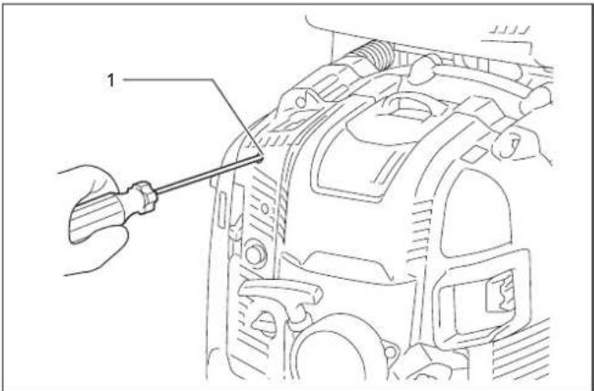 MAKITA EB7660TH - Ajuste da velocidade de ralenti - 1