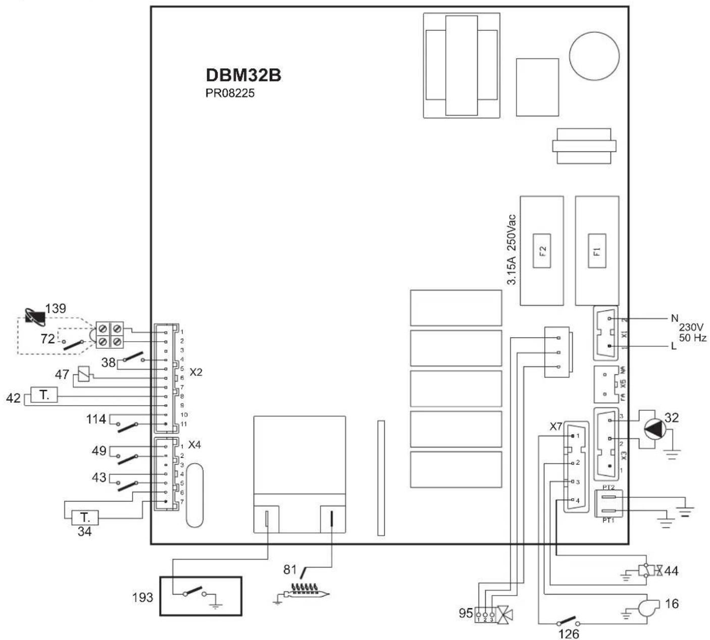 FERROLI DIVAcondens F28 - Esquema électrique - 1