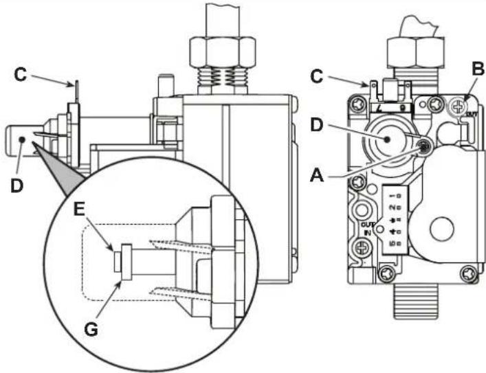 FERROLI DIVAcondens F28 - Adjustment of pressure at the burner - 1