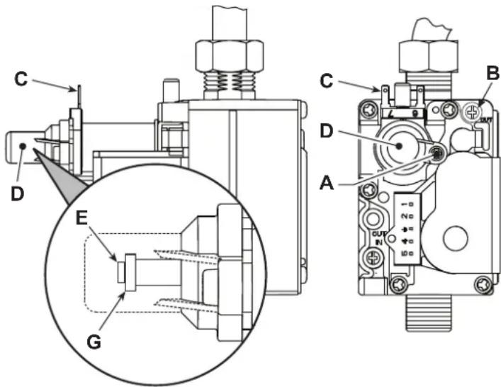 FERROLI DIVAcondens F28 - Reglarea preslunil la arzator - 2