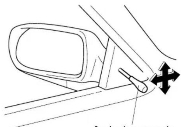 MAZDA speed 3 (2007) - Rétroviseurâcommandeuanuelle - 1