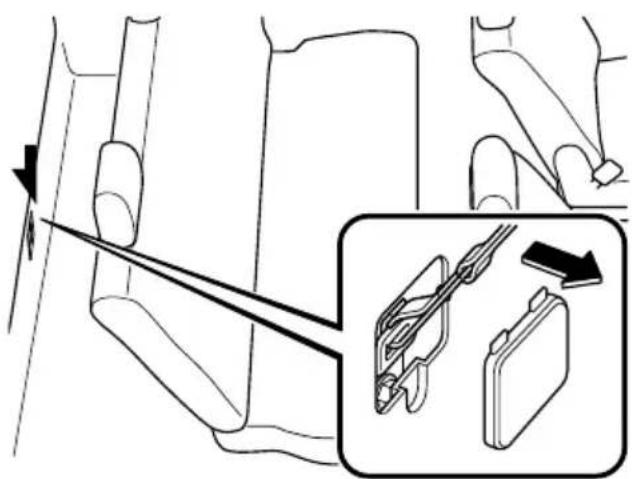 MAZDA speed 3 (2007) - Emplacementdusupportd'ancrage (Positioncentrale5portes) - 1