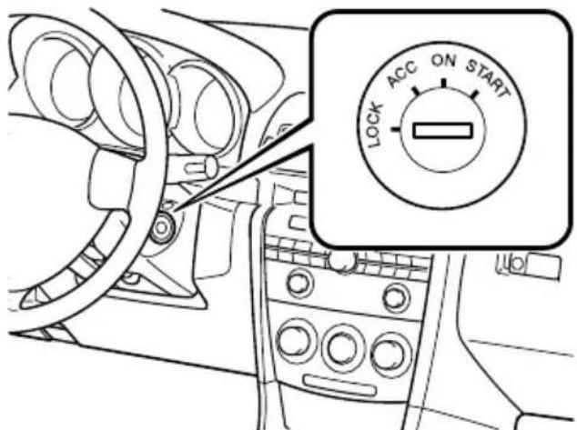 MAZDA speed 3 (2007) - Positionsducontacteurd'allumage - 1