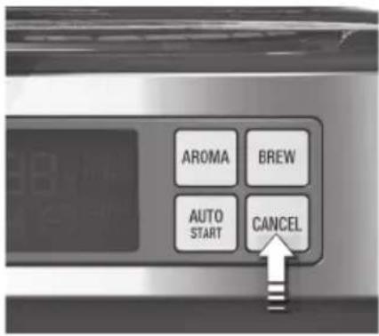 AROMA BREW AUTO START CANCEL