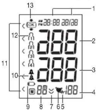 SANITAS SBM 22 - Information on the display: - 1