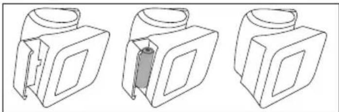 SANITAS SBC 15 - Preparing for the measurement Inserting the batteries - 1