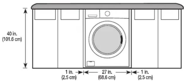 SAMSUNG WF42H5200AW - Undercounter installation (washer only) - 1