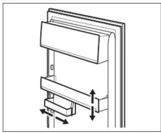 ELECTROLUX ERF4161AOX - Posicionamento das prateleiras da porta - 1
