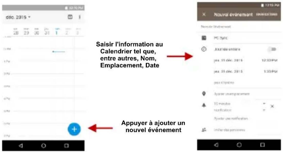 BLU Vivo 5R - Création d'un événement - 1