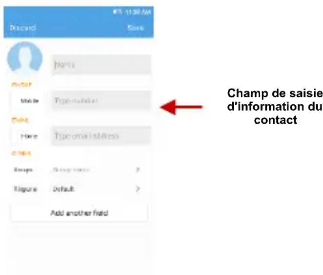 BLU Vivo 5R - Ajouter un nouveau Contact - 2