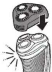 PHILIPS S3130 - Trimmen met het stoppelopzetstuk (alleen S3520 en S3510) - 1