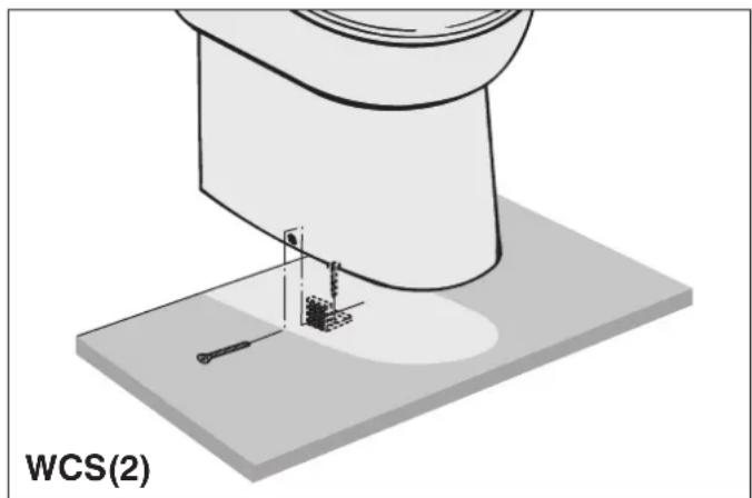 Vetus WC24S2 - Fijación del inodoro en cubierta - 1