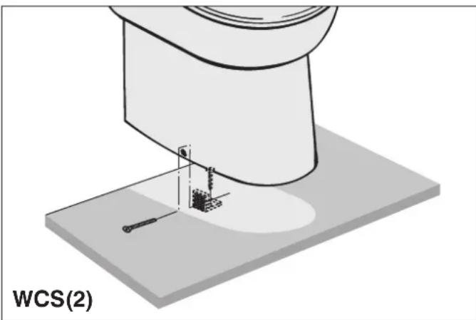 Vetus WC12L2 - Fixation des toilettes sur le pont - 1