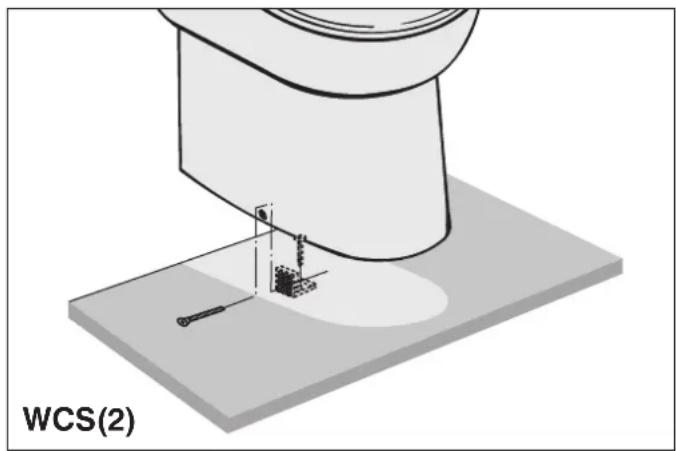 Vetus WC12L2 - Bevestiging van het toilet op het dek - 1