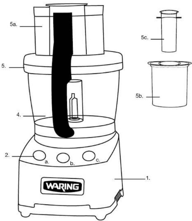 Waring Commercial WFP16SCD - THE PARTS - 1