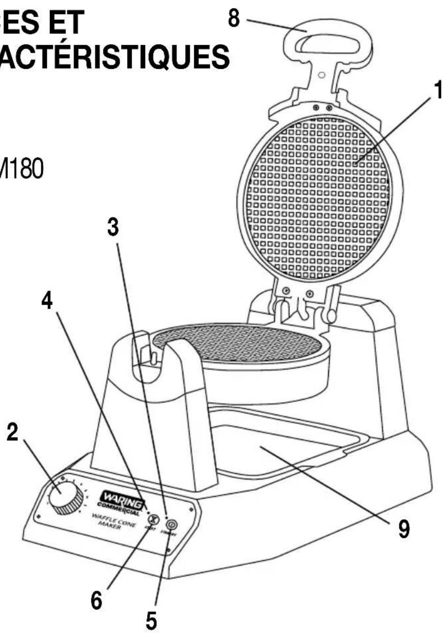 Waring Commercial WWCM200 - PIECES ET CARACTERISTIQUES - 1