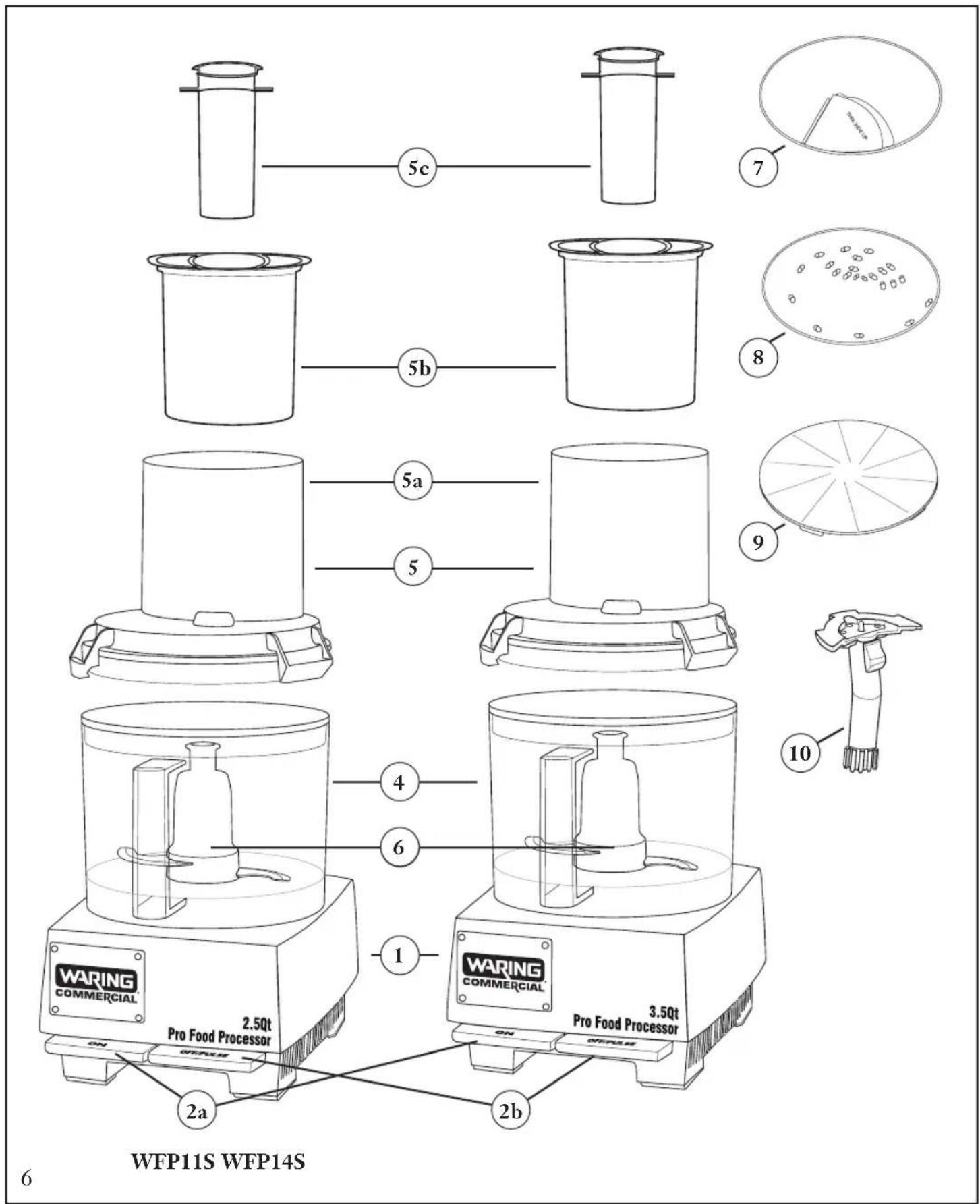 Waring Commercial WFP14SC - THE PARTS - 1