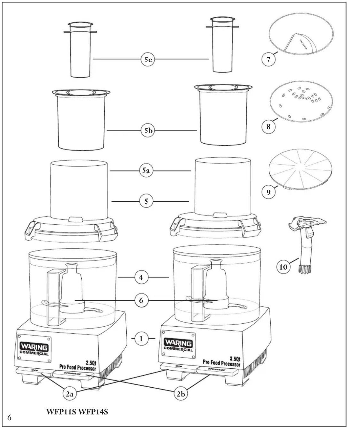 Waring Commercial WFP11S - THE PARTS - 1