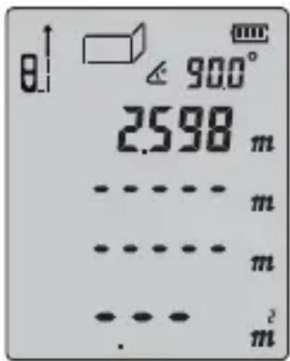 Tacklife S350 - • Mesure de la surface du mur - 1