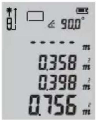Tacklife S3100 - Pressez 6 fois jusqu'à ce que l'écran affiche l'hypoténuse clignotant; - 3