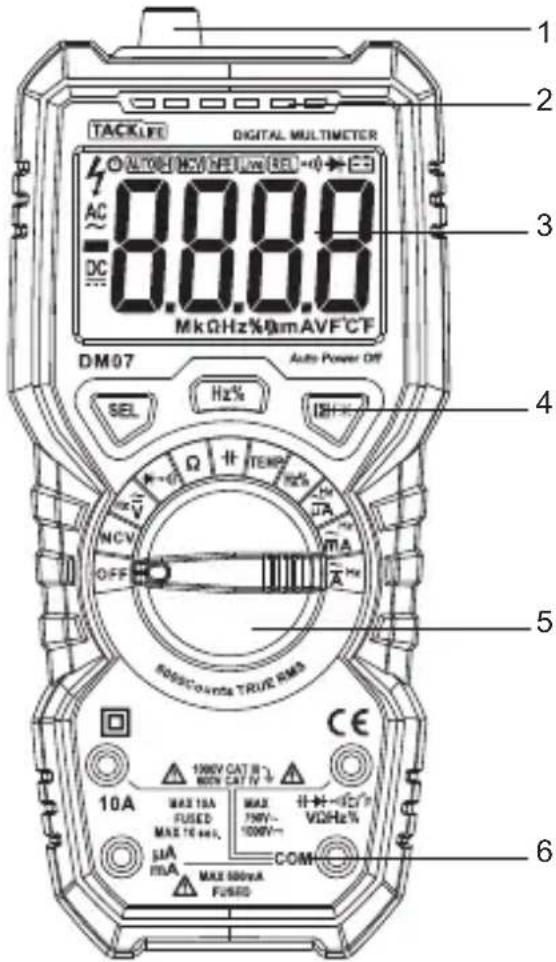Tacklife DM07 - A Schematic Diagram for the Meter - 1